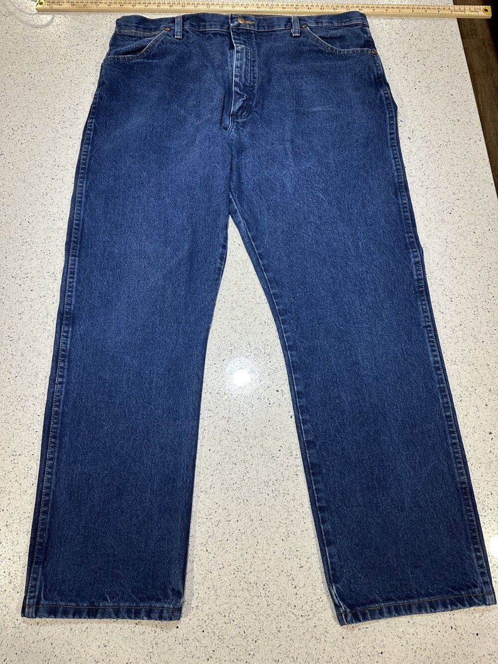 Wrangler Jeans Mens 40x30 Blue Denim Cowboy Cut Original Fit 13MWZPW Zip Fly